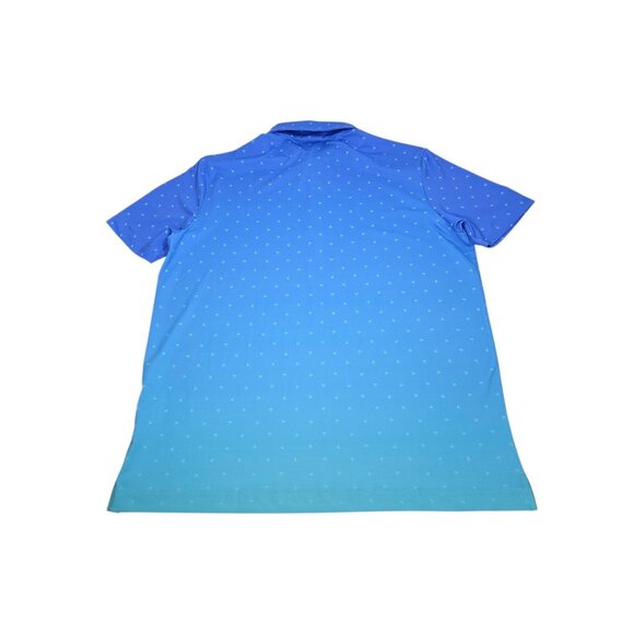 NWT Sunday Swagger Ombre Palm Trees AOP Polo Shirt Men's Medium Performance Golf - Picture 7 of 10
